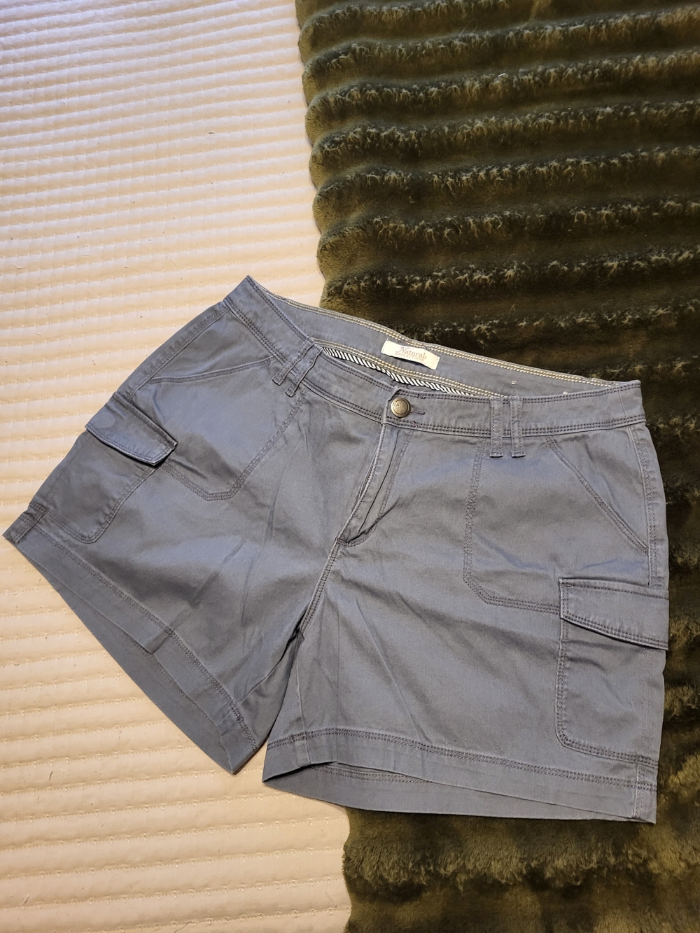 Natural Reflections Slate Blue Cargo Shorts